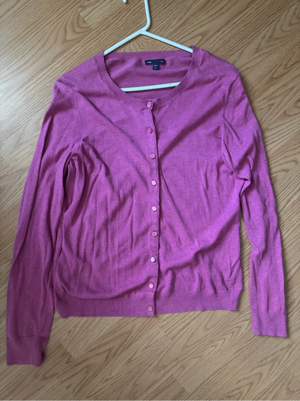 Gap Women's Pink Button-Front Crewneck Cardigan - XL
